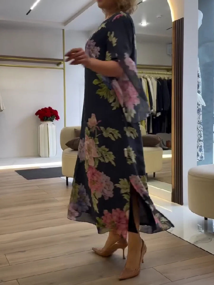 Yael - Abito Lungo Con Stampa Floreale