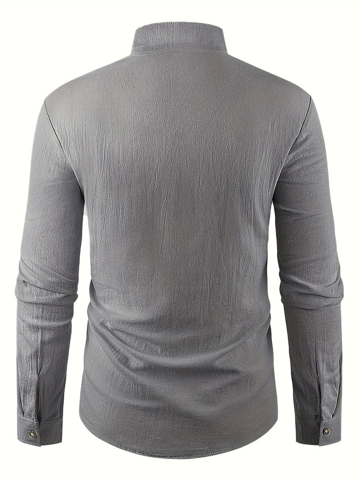 Shayne - Camicia Leggera In Cotone E Lino Con Maniche Lunghe