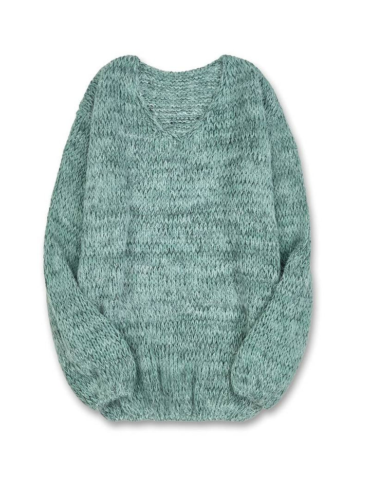 Lital - Elegante Maglione Morbido Con Scollo a V