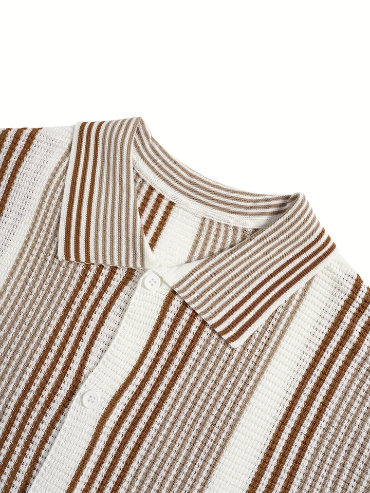 Avram - Camicia casuale a Righe Con Bottoni