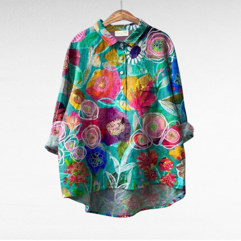 Shania - Camicetta Oversize a Maniche Lunghe