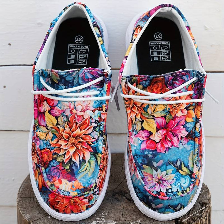 Meiriya - Sneakers Casual Con Grande Stampa Floreale