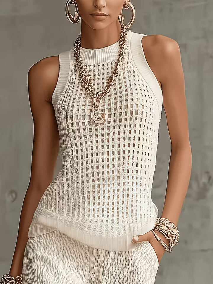 Raiane - Top in Maglia Senza Maniche