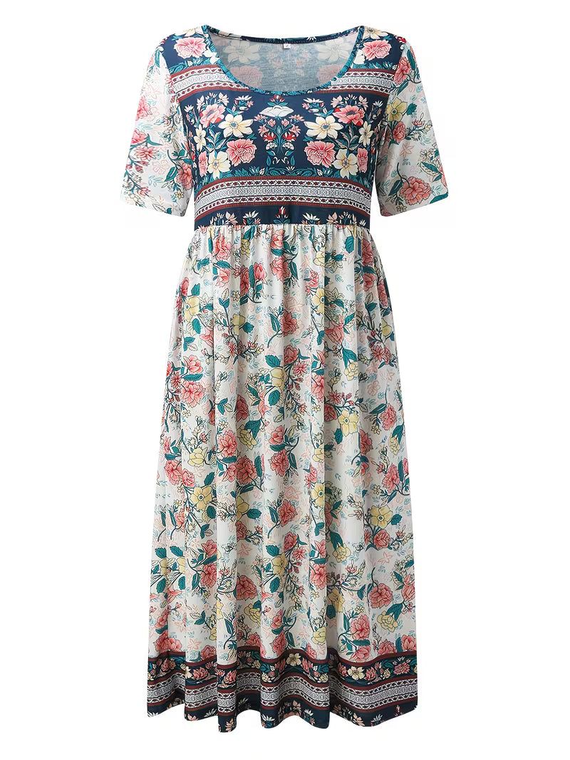 Lisan - Abito vintage con Stampa Floreale e Tasca