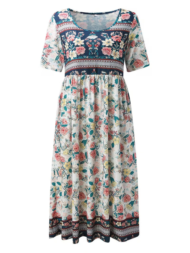 Lisan - Abito vintage con Stampa Floreale e Tasca