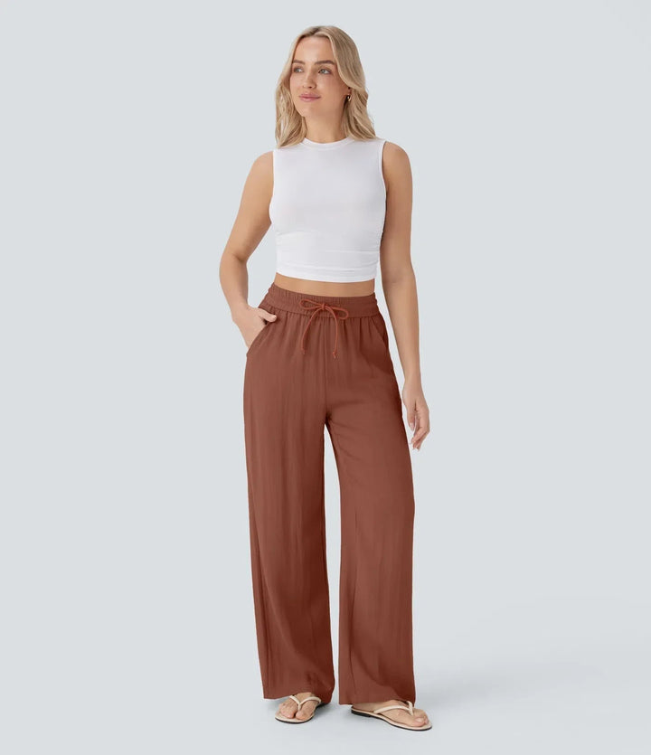 Zafeiria - Pantaloni Di Lino Eleganti