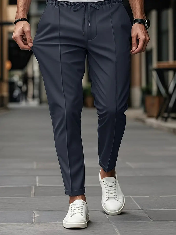 Crawford - Casual Vestibilità Slim Pantaloni Con Elastico in Vita