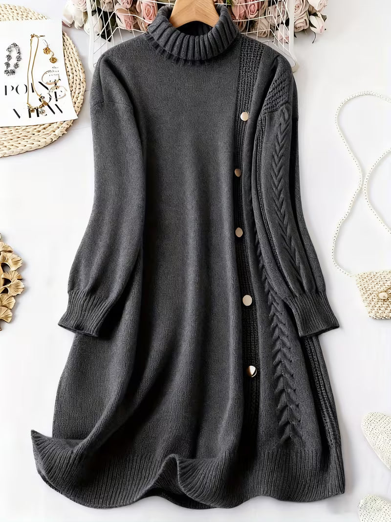 Malkina - Comodo Abito-Maglione a Maniche Lunghe