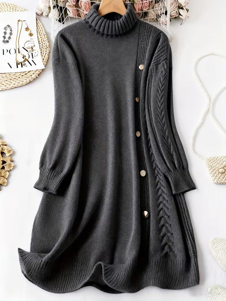 Malkina - Comodo Abito-Maglione a Maniche Lunghe