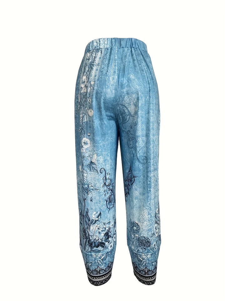 Kayden - Pantaloni Capri Floreali Vintage