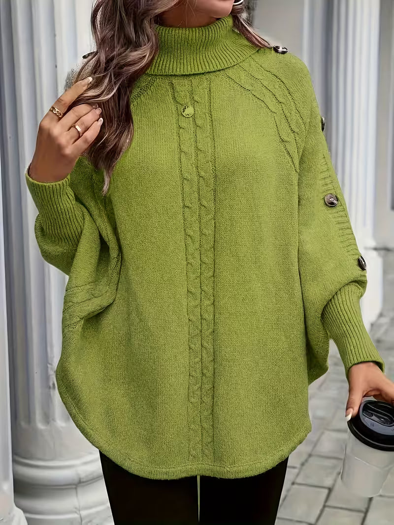Lolana - Maglione a Collo Alto Con Stile Intrecciato