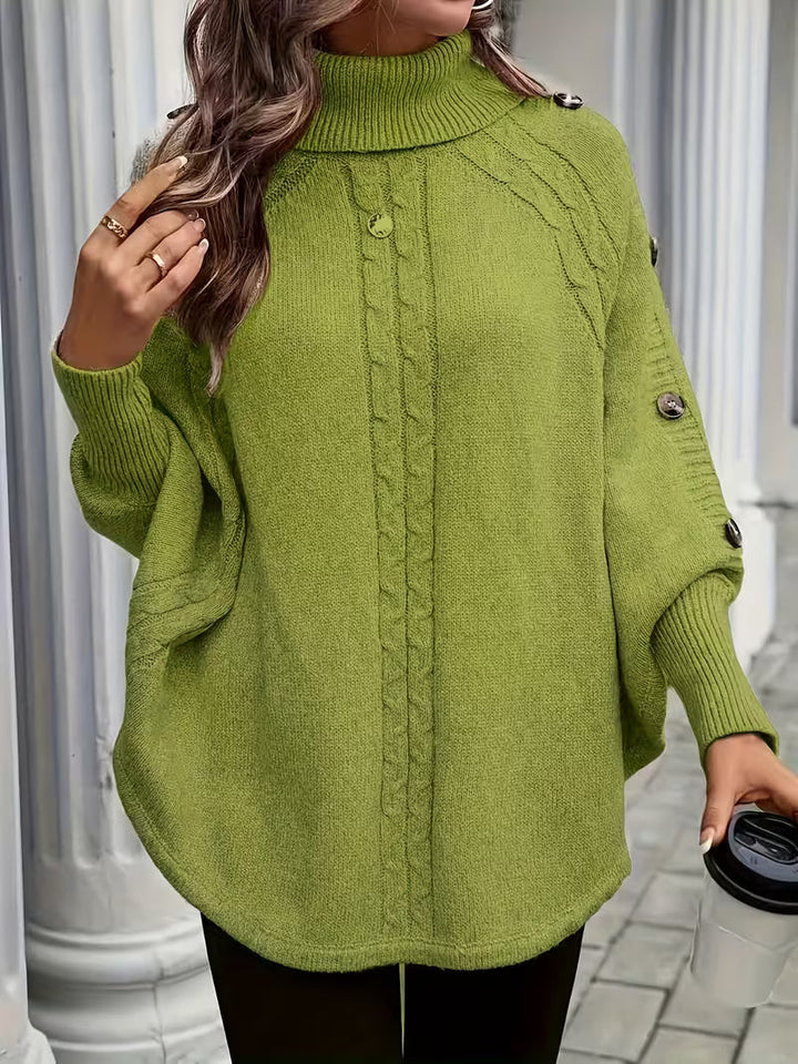 Lolana - Maglione a Collo Alto Con Stile Intrecciato