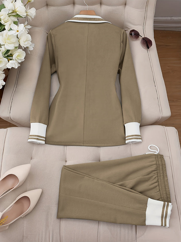 Ingelore - Settato a Due Pezzi Alla Moda a Righe