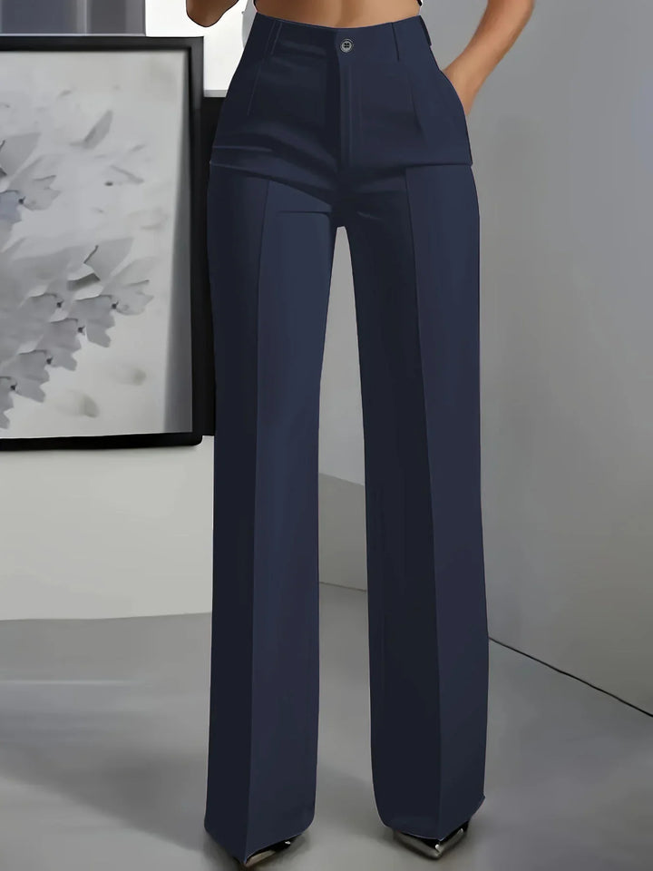 Hodit - Elegante Pantalone Elasticizzato a Vita Alta