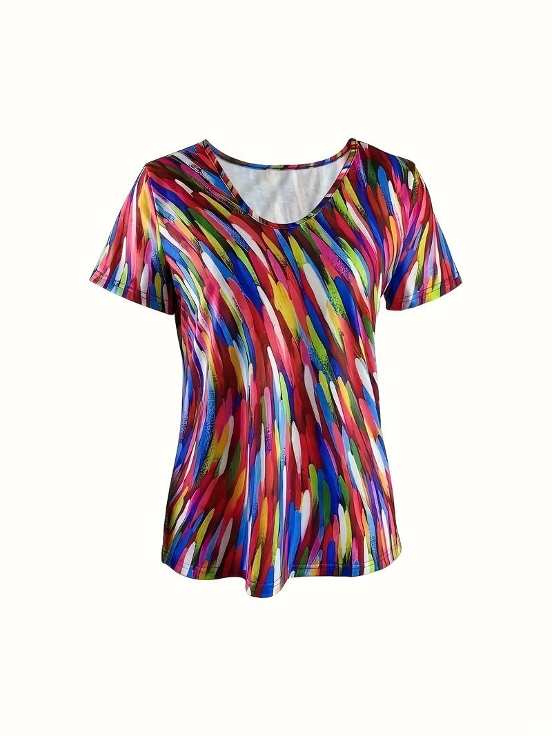 Vidumini - Top Estivo a Maniche Corte Rainbow