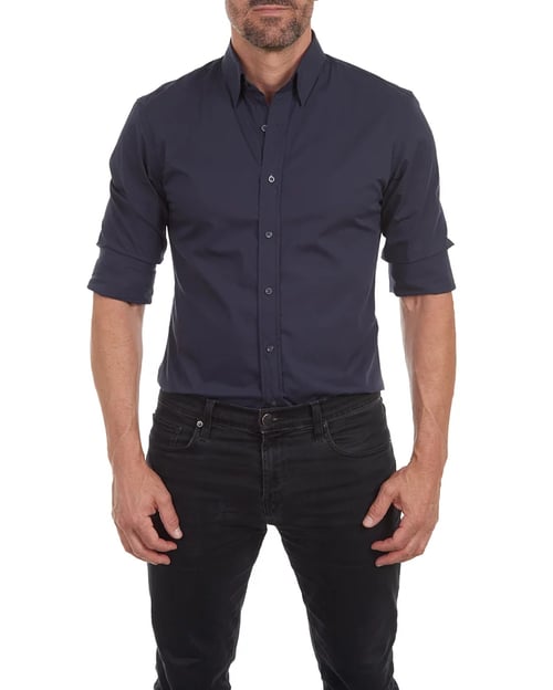 Ceferino - Camicia Disinvolto A Maniche Lunghe Con Bottoni
