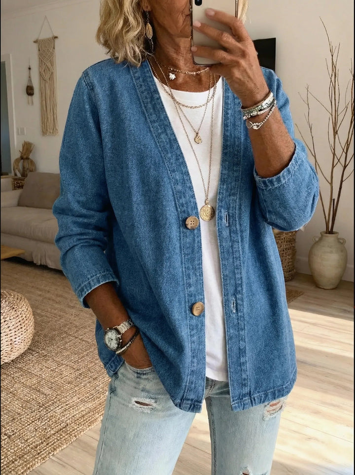 Helama - Giacca Casual in Denim Leggero