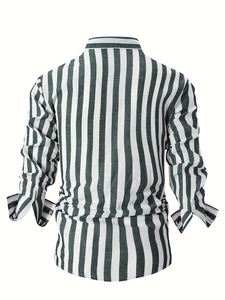 George - Elegante Camicia a Maniche Lunghe a Righe