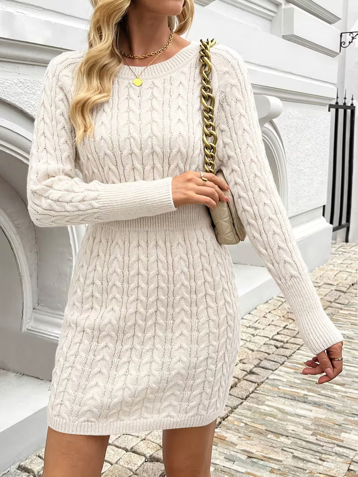 Lilona - Abito-Maglione Aderente a Maglia Intrecciata