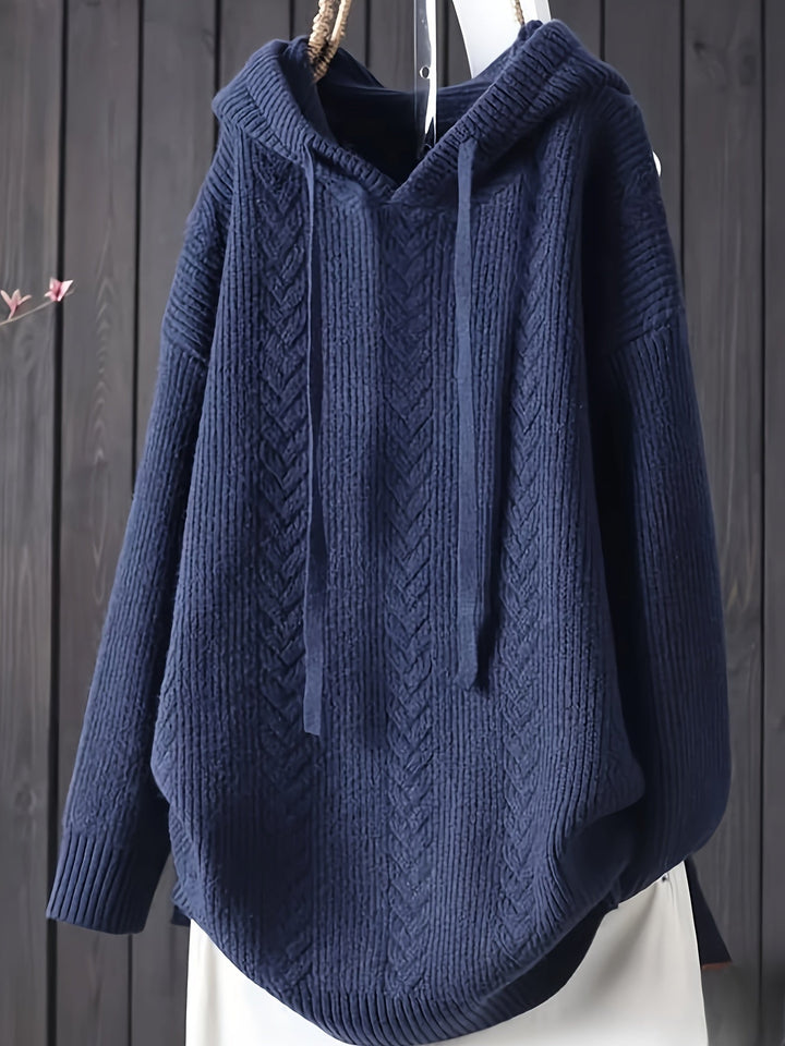 Genivee - Felpa Con Cappuccio Casual a Maniche Lunghe In Maglia