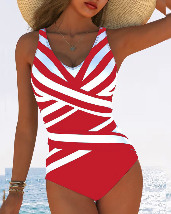 Sulinna - Costume Da Bagno Intero Casual a Righe