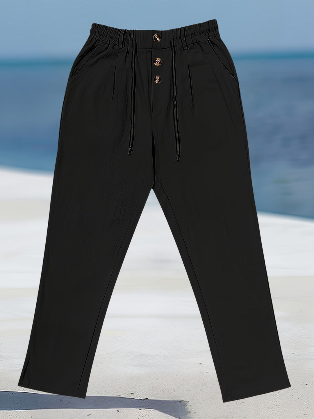 Aznar - Casual Lino Elastico Pantaloni