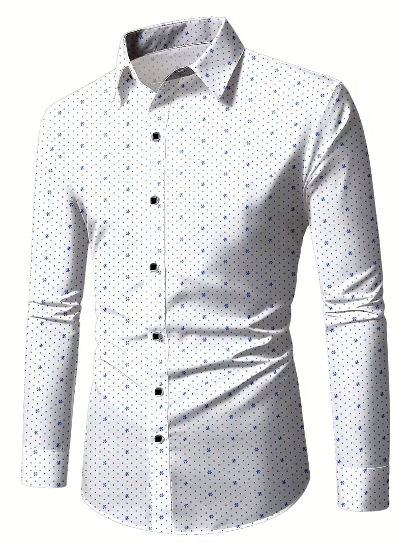 Spyros - Camicia a Maniche Lunghe Con Abbottonatura Frontale