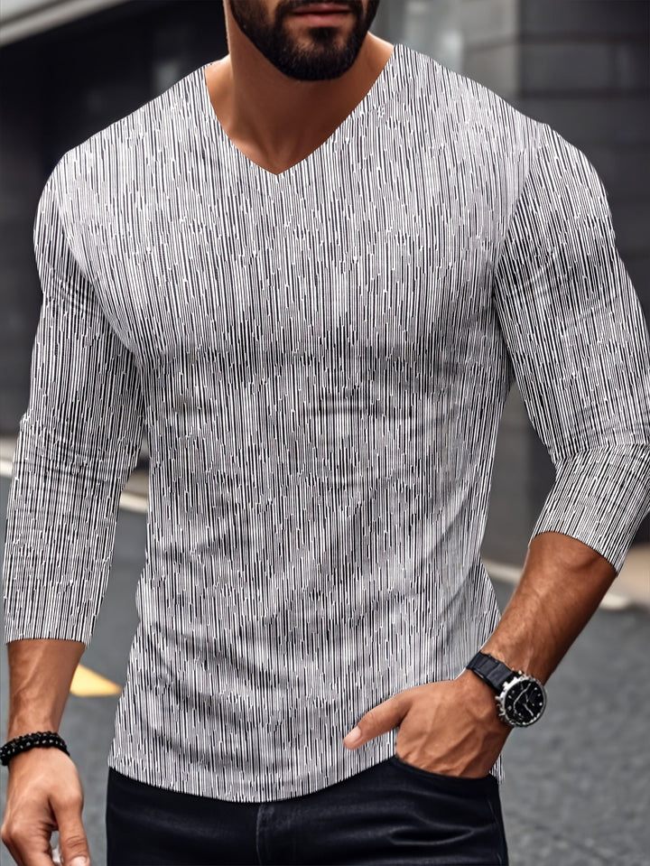 Usher - Maglietta Vestibilità Sottile Maniche Lunghe Con Scollo V