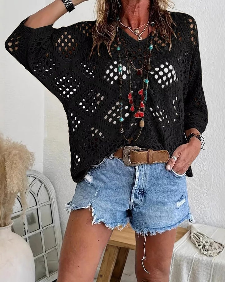 Helenia - Maglione in Maglia Traspirante