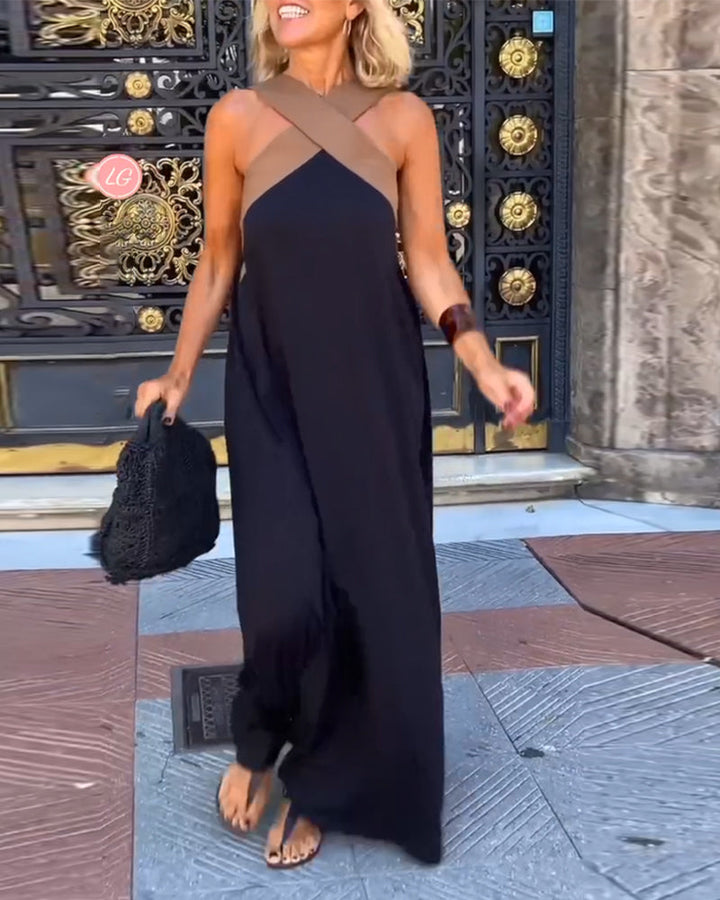 Giana - Elegante Abito Senza Schienale Con Scollo Incrociato