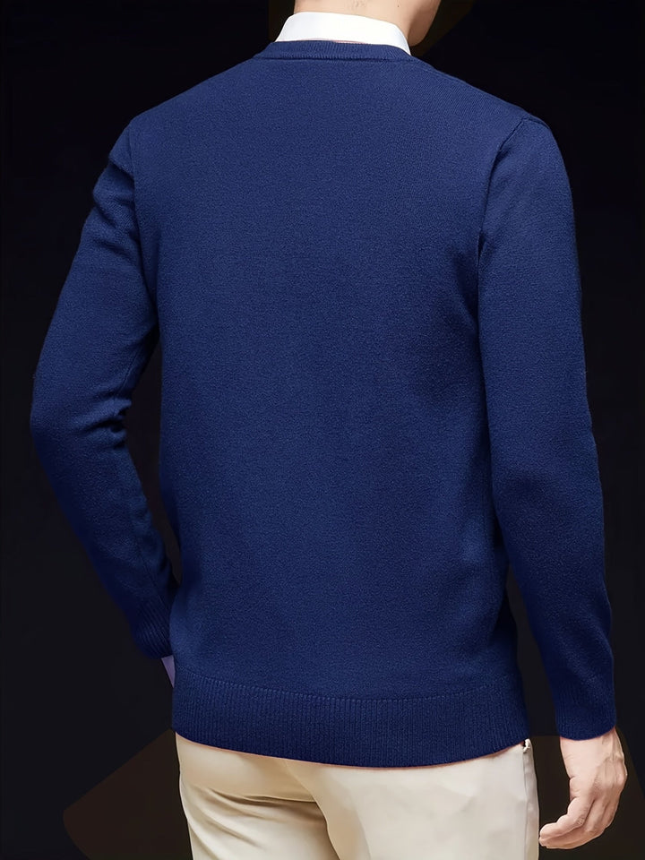 Dionysis - Maglione Lavorato a Maglia Con Scollo a V “Cross Border”