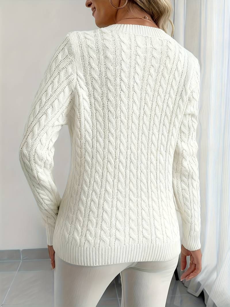Sivanit - Maglione a Maniche Lunghe a Costine