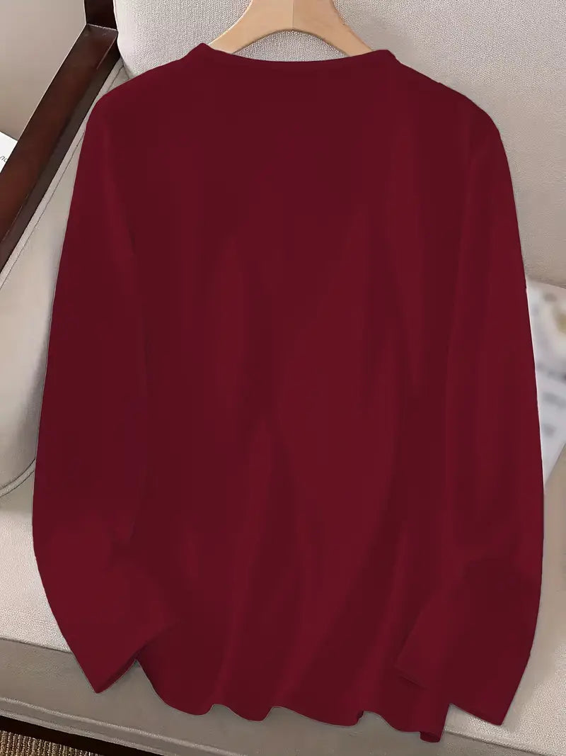 Odalina - Maglietta Informale Con Stampa Occhiolino Sorridente