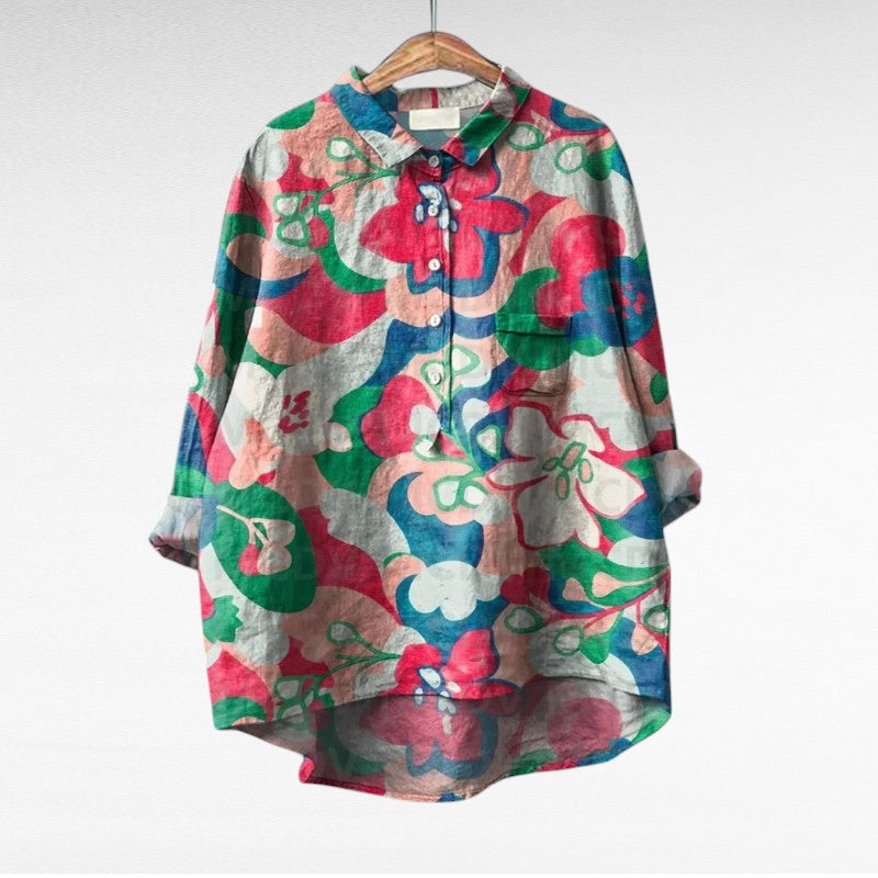 Shania - Camicetta Oversize a Maniche Lunghe