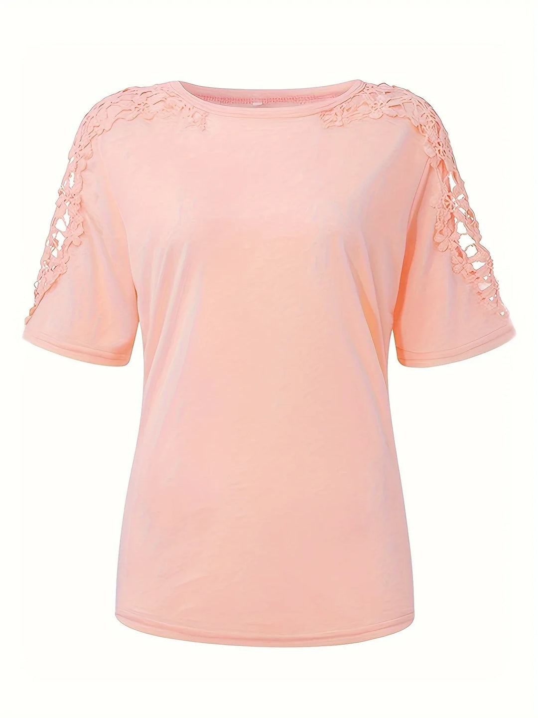 Ancuta - Elegante Maglietta Estiva a Maniche Corte Con Pizzo