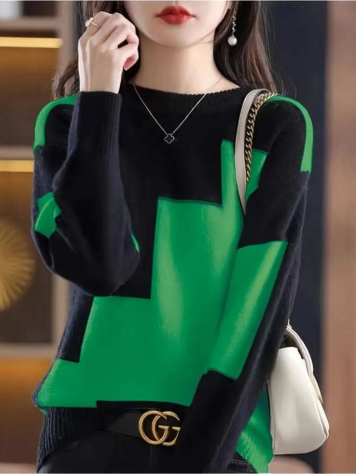 Gala - Elegante Maglione a Maniche Lunghe Con Motivo Geometrico