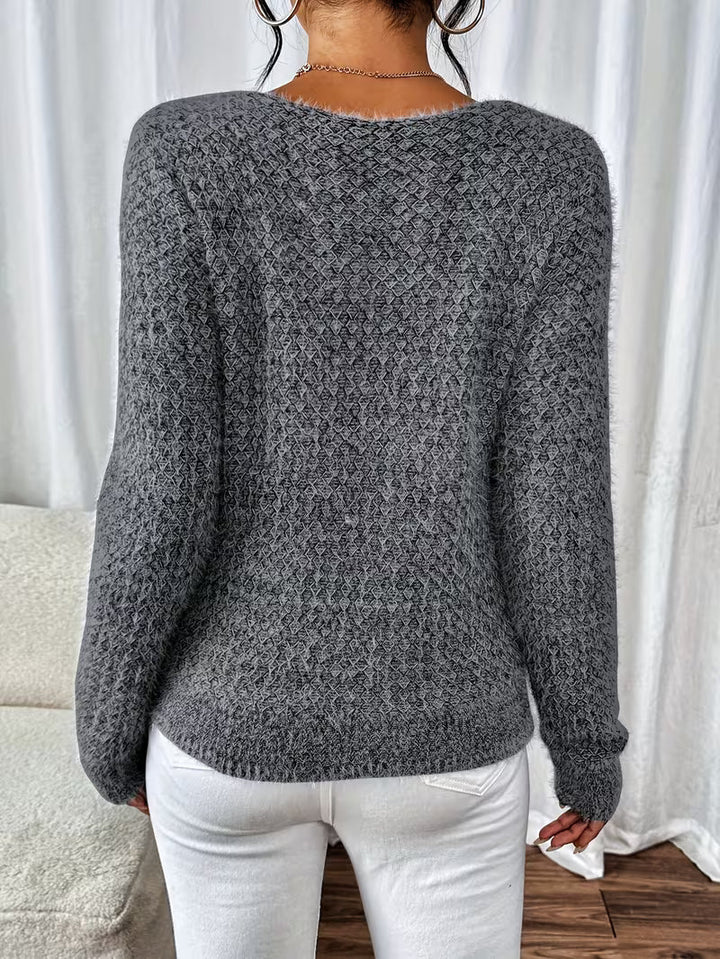 Aderah - Maglione Ampio Con Scollo a V