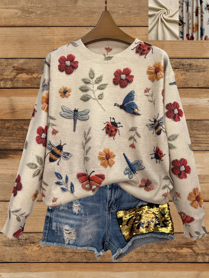 Dorenda - Maglione Casual a Maniche Lunghe Lavorato a Maglia