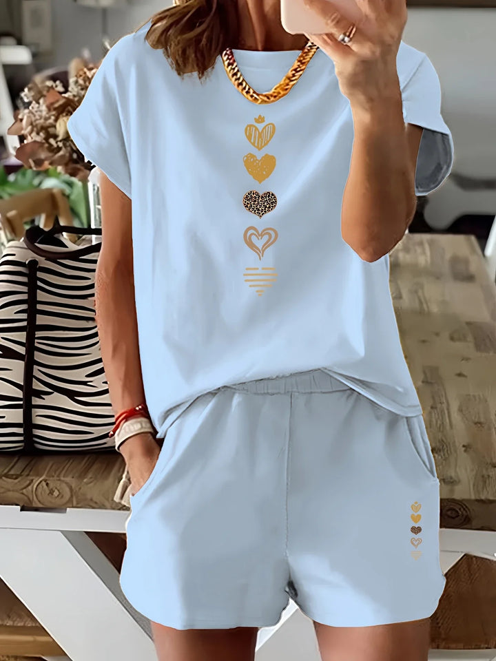 Lyra - Casual Set Di Due Pezzi Con Stampa Grafica