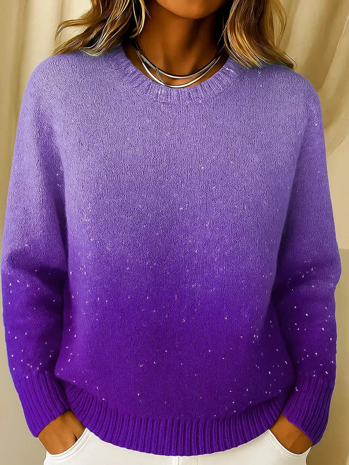 Izabell - Elegante Top In Maglia Con Effetto Sfumato Scintillante