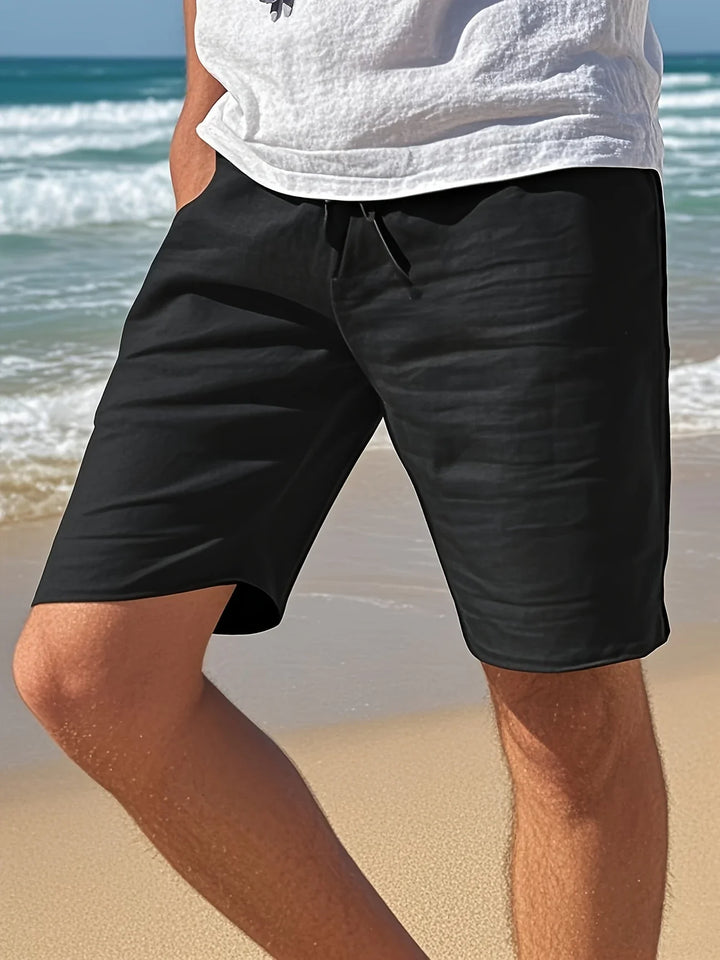 Callan - Pantaloncini Casual In Lino Con Tasca