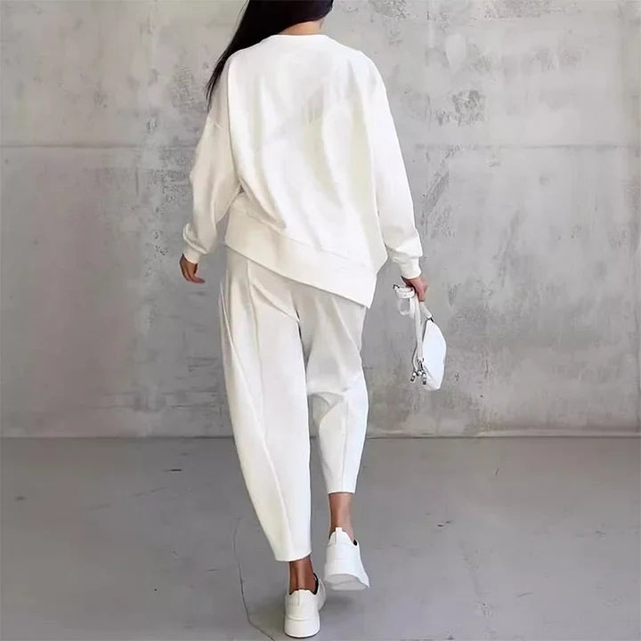 Tashia - Set Composto da Felpa Casual a Maniche Lunghe e Pantaloni da Jogging