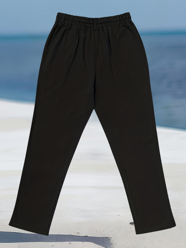 Aznar - Casual Lino Elastico Pantaloni