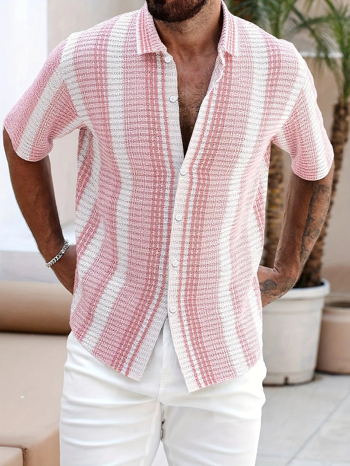 Avram - Camicia casuale a Righe Con Bottoni