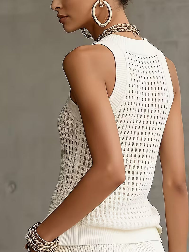 Raiane - Top in Maglia Senza Maniche