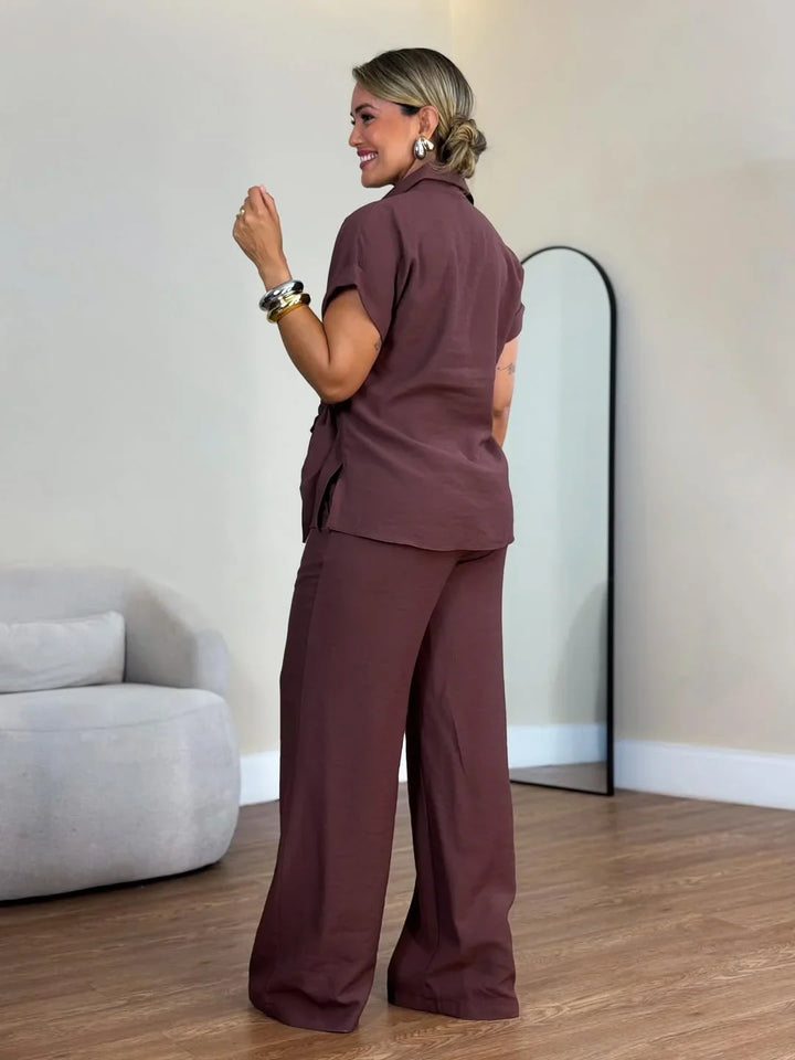 Lorie - Elegante Completo a Due Pezzi Con Laccio Frontale