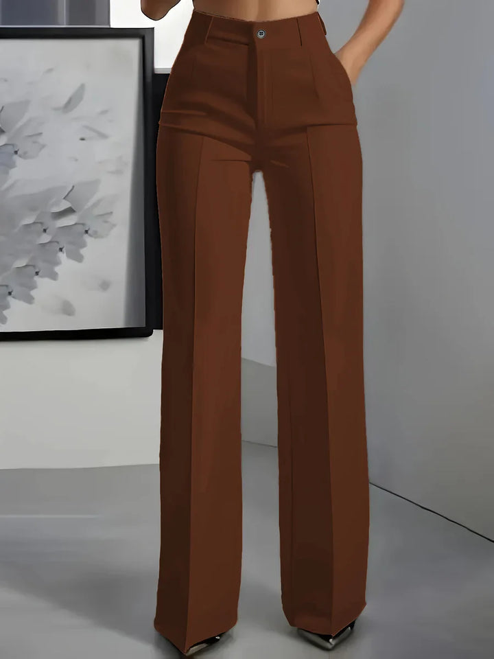 Hodit - Elegante Pantalone Elasticizzato a Vita Alta