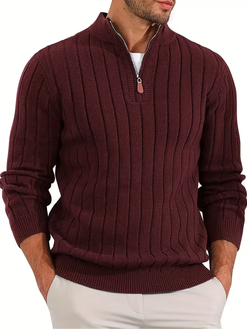 Yedidya - Maglione Casual a Maniche Lunghe Lavorato a Maglia