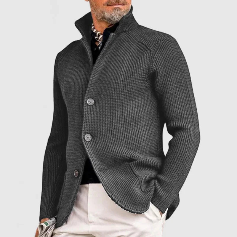 Maester - Elegante Cardigan a Maniche Lunghe Con Bottoni