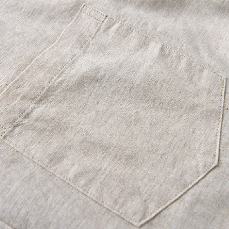 Johnson - Camicia Di Lino Abbottonatura
